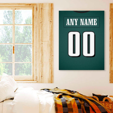 Philadelphia Jersey Custom Canvas Print Wall Art for Boy Girl Men Women Football Personalized Canvas Art